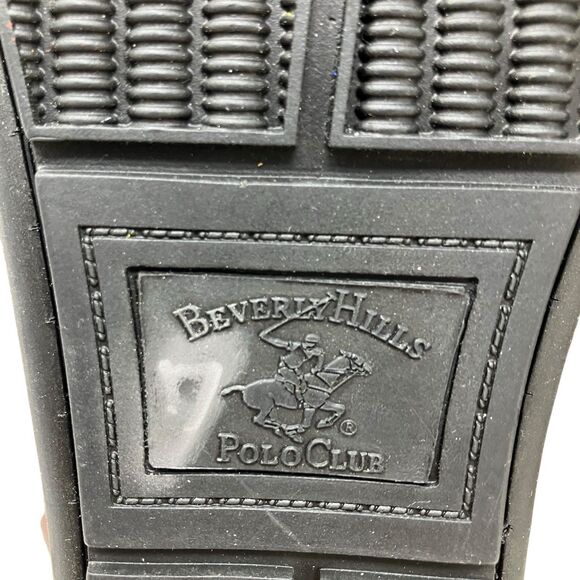 Beverly Hills Polo Club Loafers Mens 11 Brown Slip On Driving Shoes Checkered - Picture 11 of 13